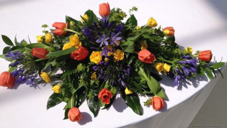 Top Table Arrangement in Spring Flowers